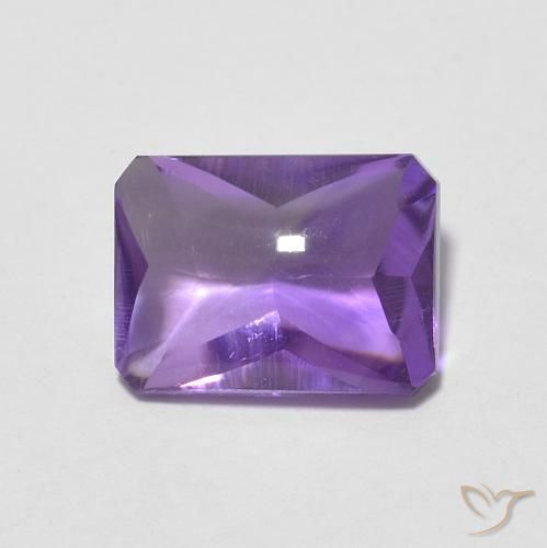 1.36ct طبيعي بنفسجى متوسط جمشت, قص الزمرد, شفاف