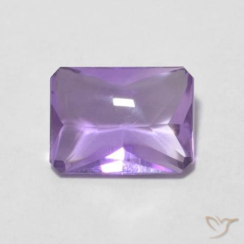 1.29ct طبيعي بنفسجي وردي جمشت, قص الزمرد, شفاف