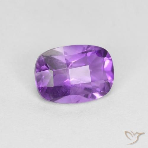 0.81ct طبيعي بنفسجى حيوى جمشت, وسادة, VVS-VS