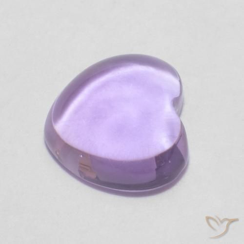 جمشت Medium Light-Violet طبيعي، قلب، 0.88 قيراط، شفاف