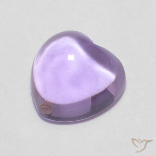 جمشت Medium Light-Violet طبيعي، قلب، 0.88 قيراط، شفاف