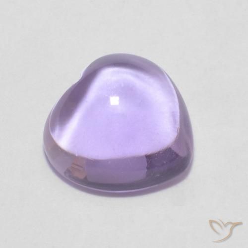 0.86ct طبيعي بنفسجى فاتح جمشت, قلب, شفاف