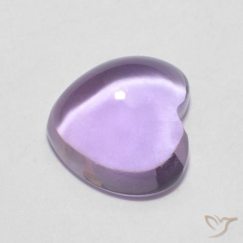 0.86ct طبيعي بنفسجى فاتح جمشت, قلب, شفاف