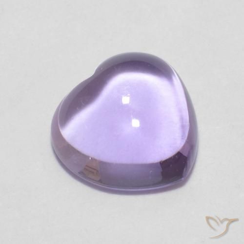 0.85ct طبيعي بنفسجى فاتح جمشت, قلب, شفاف
