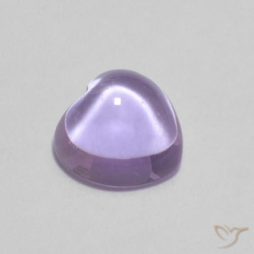 0.93ct طبيعي بنفسجى فاتح جمشت, قلب, شفاف