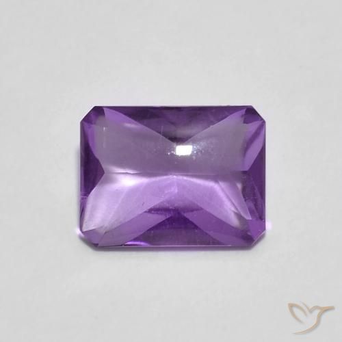 1.35ct طبيعي بنفسجى كثيف جمشت, قص الزمرد, شفاف