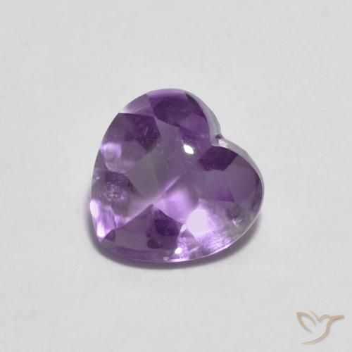 0.88ct طبيعي بنفسجى سوسنى جمشت, قلب, شفاف