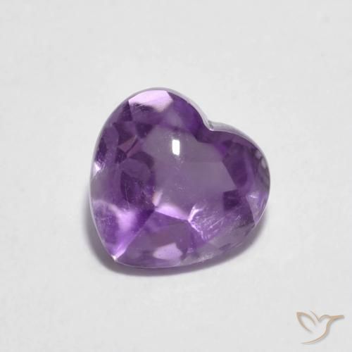 0.92ct طبيعي بنفسجى متوسط جمشت, قلب, شفاف