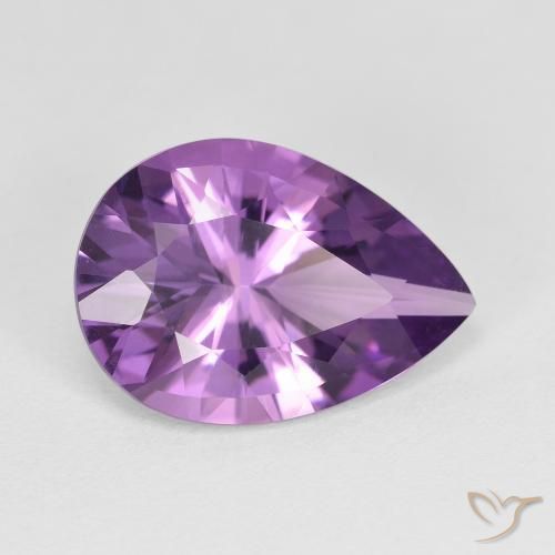 4.47ct طبيعي بنفسجى متوسط-فاتح جمشت, شكل الكمثرى, VVS