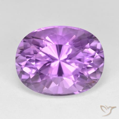 12.86ct طبيعي بنفسجى أرجوانى متوسط جمشت, بيضوي, VVS-VS