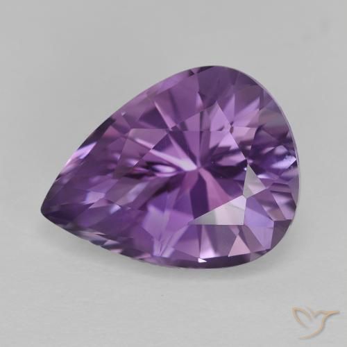 4.74ct طبيعي Medium Light Purplish-Violet جمشت, شكل الكمثرى, VVS