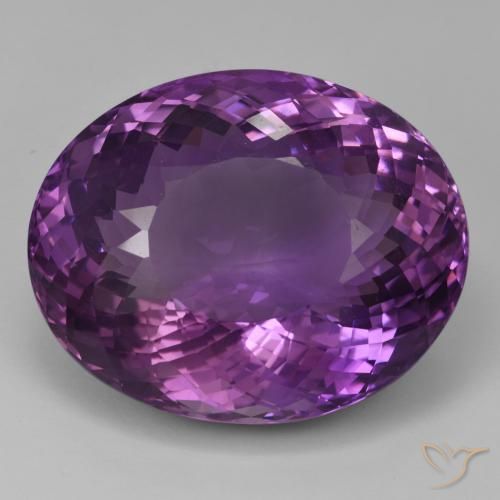98.10ct طبيعي بنفسجى متوسط جمشت, بيضوي, IF