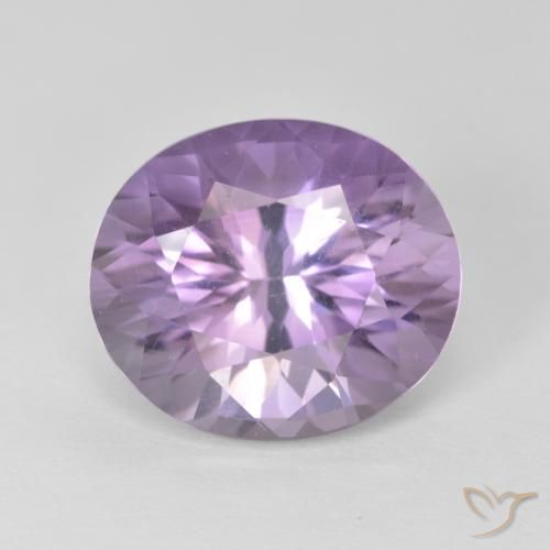 5.07ct طبيعي بنفسجى فاتح جمشت, بيضوي, قليلا جدا