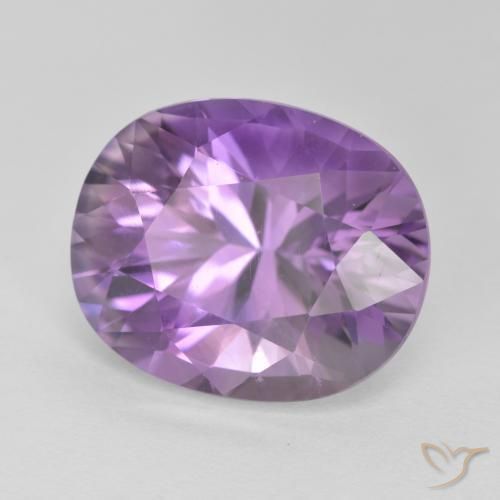 جمشت Medium Light Purplish-Violet طبيعي، بيضوي، 9.17 قيراط، قليلا جدا