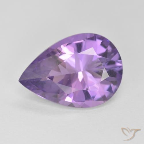 5.39ct طبيعي بنفسجى متوسط جمشت, شكل الكمثرى, VVS
