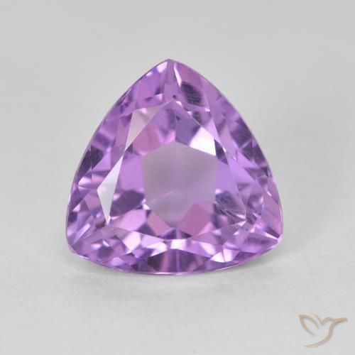 3.08ct طبيعي بنفسجى حيوى جمشت, مثلثى, قليلا جدا