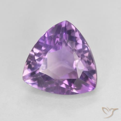 3.03ct طبيعي بنفسجى وردى متوسط جمشت, مثلثى, VVS-VS