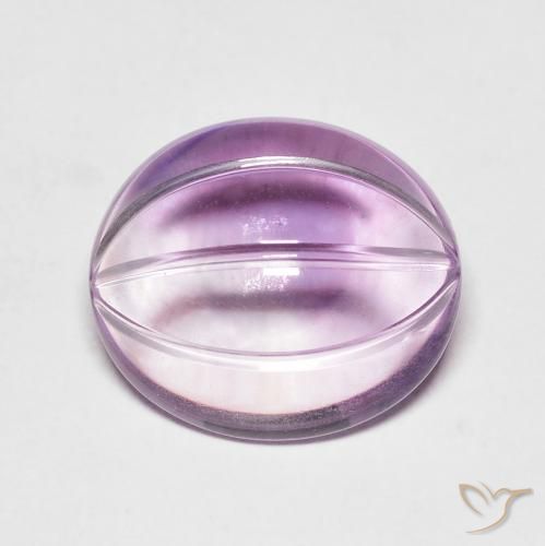7.81ct طبيعي بنفسجى وردى فاتح جمشت, بيضوي, شفاف