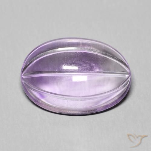 7.18ct طبيعي بنفسجى متوسط جمشت, بيضوي, شفاف