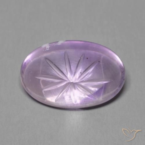 5.61ct طبيعي بنفسجى سوسنى جمشت, بيضوي, شفاف