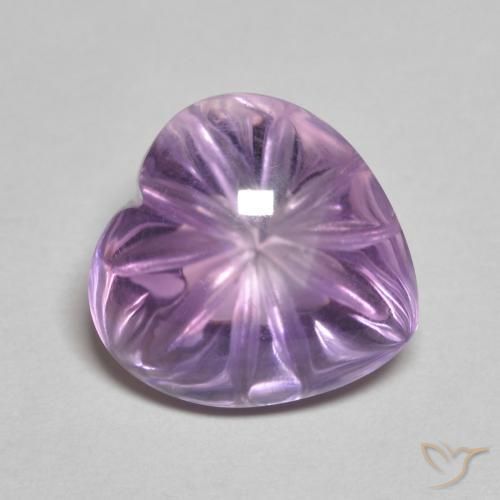 5.59ct طبيعي بنفسجى متوسط جمشت, قلب, شفاف