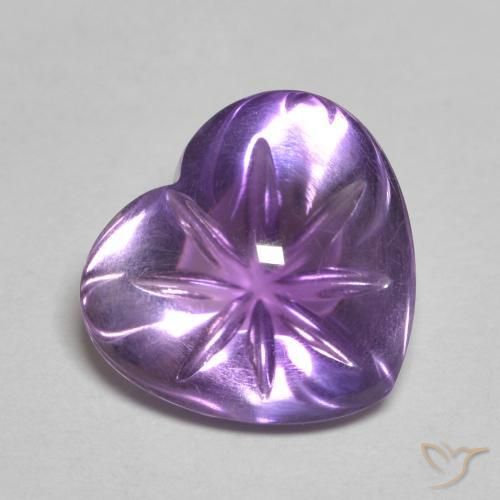 3.70ct طبيعي بنفسجى متوسط جمشت, قلب, شفاف