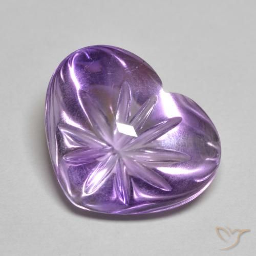 5.94ct طبيعي بنفسجى متوسط جمشت, قلب, شفاف