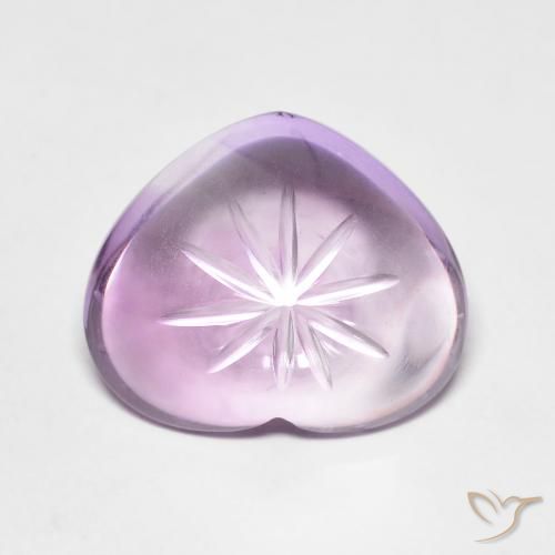 6.53ct طبيعي بنفسجى سوسنى جمشت, قلب, شفاف