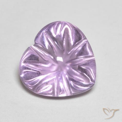 5.76ct طبيعي بنفسجى سوسنى جمشت, قلب, شفاف