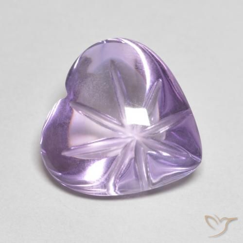 5.23ct طبيعي بنفسجى متوسط جمشت, قلب, شفاف