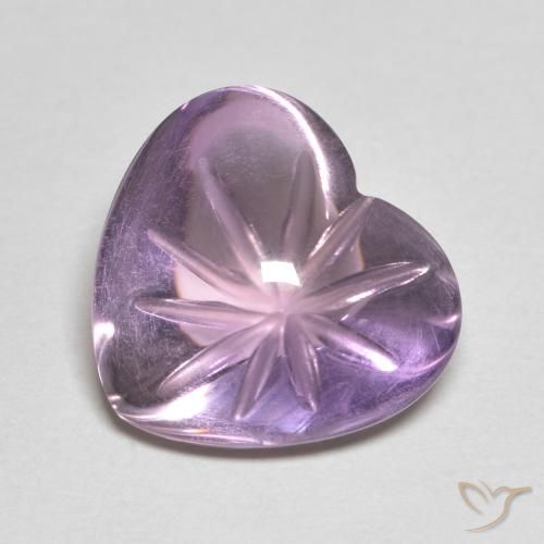 5.85ct طبيعي بنفسجي وردي جمشت, قلب, شفاف