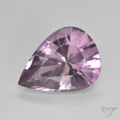 4.46ct طبيعي بنفسجى رمادى جمشت, شكل الكمثرى, VVS