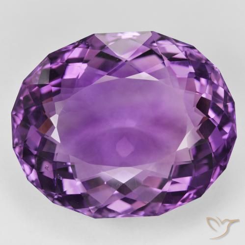 42.47ct طبيعي بنفسجى أرجوانى غامق جمشت, بيضوي, VVS