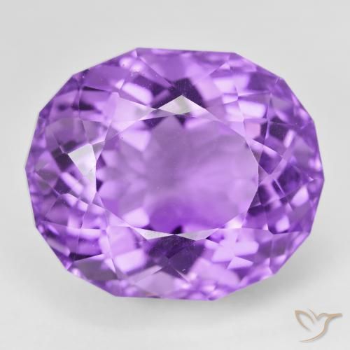 24.84ct طبيعي بنفسجى حيوى جمشت, بيضوي, VVS-VS