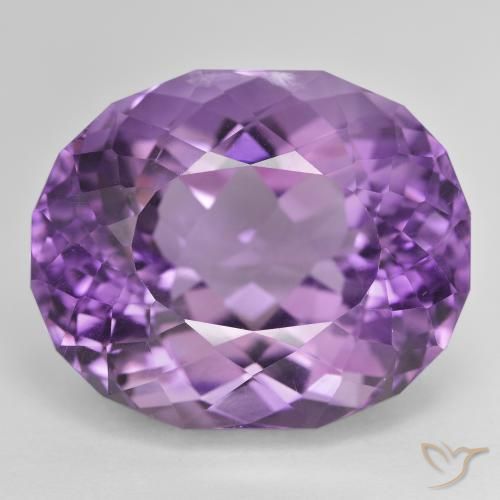 37.96ct طبيعي بنفسجي أرجواني جمشت, بيضوي, VVS-VS