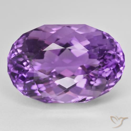 31.99ct طبيعي بنفسجى كثيف جمشت, بيضوي, VVS-VS