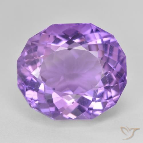 17.75ct طبيعي بنفسجى متوسط جمشت, بيضوي, VVS-VS