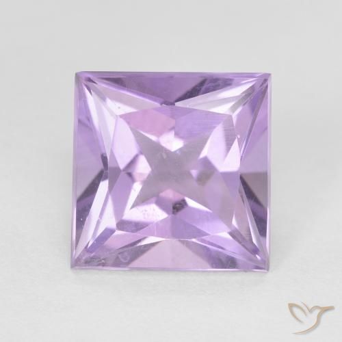 2.25ct طبيعي بنفسجى وردى متوسط جمشت, مربع, قليلا جدا