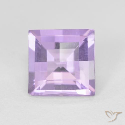 1.38ct طبيعي بنفسجى وردى فاتح جمشت, مربع, VVS-VS