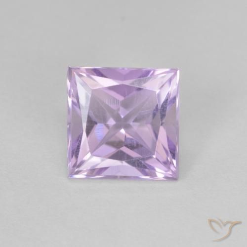 1.93ct طبيعي بنفسجى فاتح جمشت, مربع, قليلا جدا