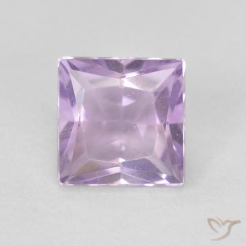 0.65ct طبيعي بنفسجى متوسط جمشت, مربع, قليلا جدا
