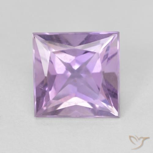 1.97ct طبيعي بنفسجى فاتح جمشت, مربع, قليلا جدا