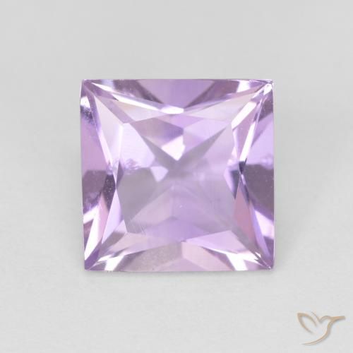 2.03ct طبيعي بنفسجى فاتح جمشت, مربع, قليلا جدا