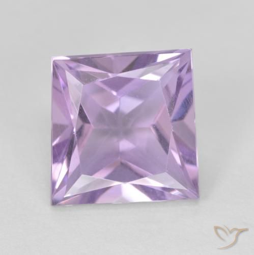 3.09ct طبيعي بنفسجى فاتح جمشت, مربع, VVS