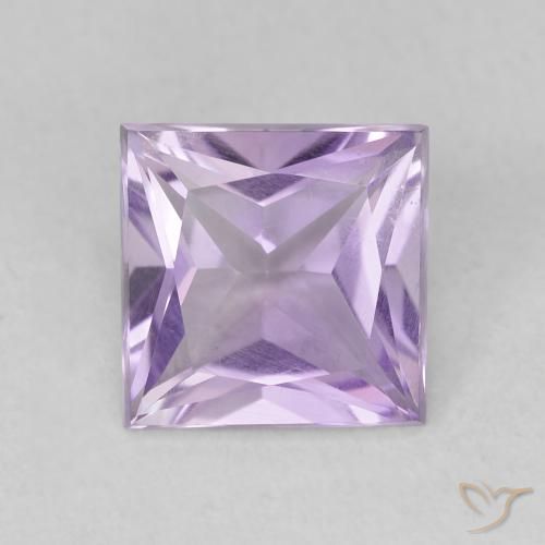 1.80ct طبيعي بنفسجى فاتح جمشت, مربع, VVS