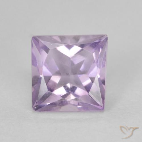 1.11ct طبيعي بنفسجى فاتح جمشت, مربع, VVS-VS