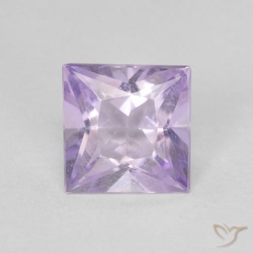 0.79ct طبيعي بنفسجى فاتح جمشت, مربع, VVS-VS