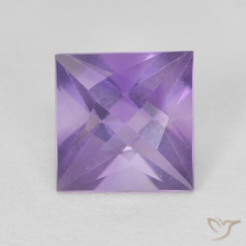 1.14ct طبيعي بنفسجى متوسط جمشت, مربع, VVS-VS