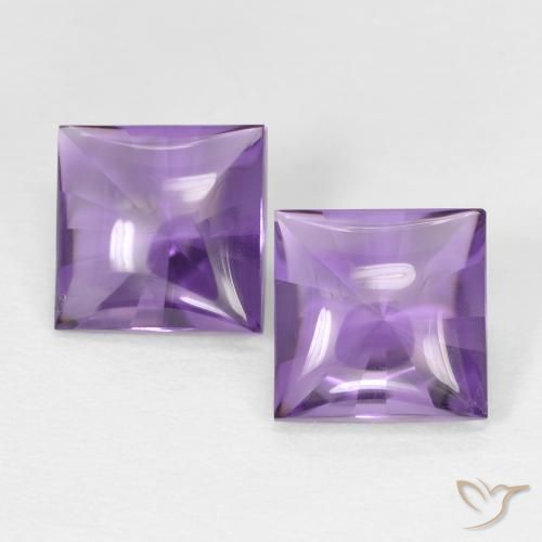 4.38ctw طبيعي Medium Light-Violet جمشت, مربع, شفاف