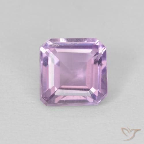 0.65ct طبيعي بنفسجي وردي جمشت, قص الزمرد, قليلا جدا
